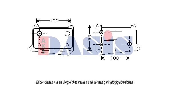 AKS DASIS Eļļas radiators, Motoreļļa 126030N